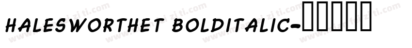 halesworthet bolditalic字体转换